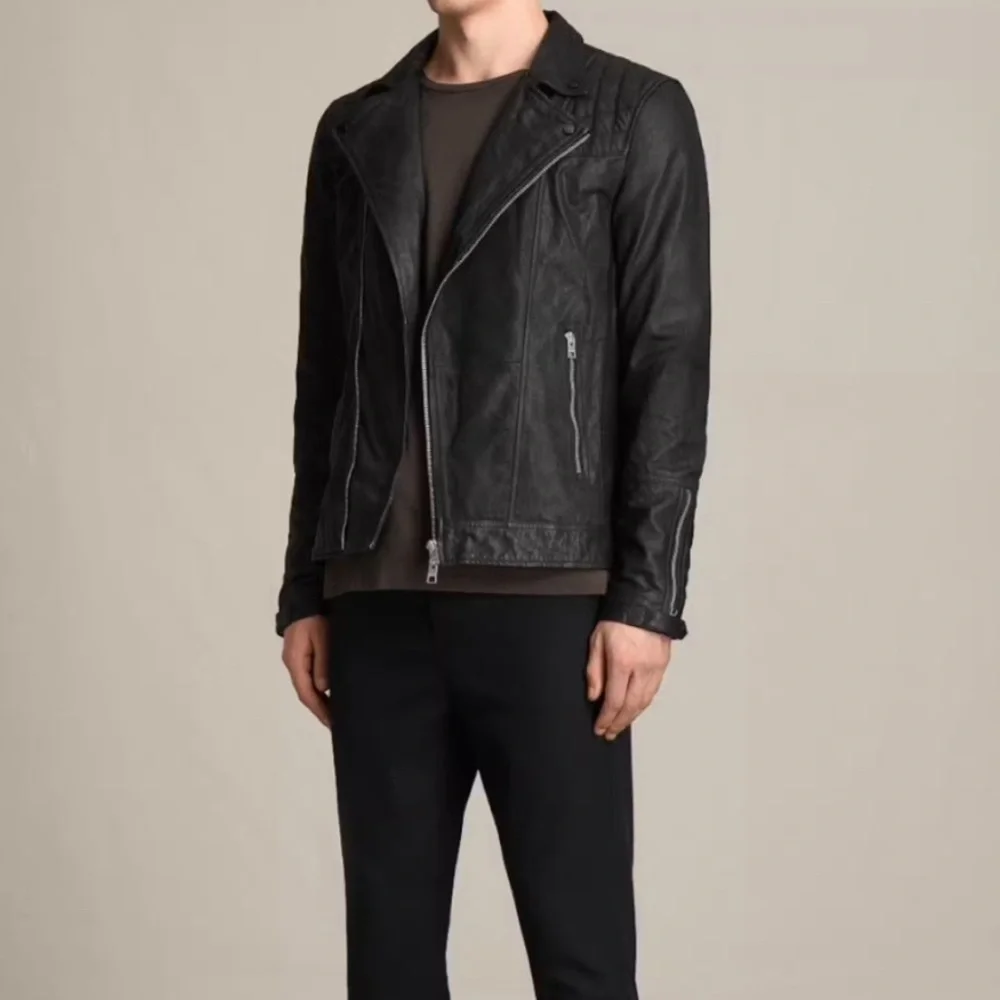 All Saints Kushiro Leather Biker Jacket Medium